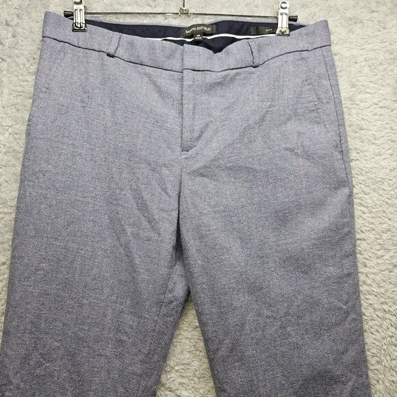 Banana Republic Womens Blue Ryan Dress Pants Size 10 Wool Office Professional - Picture 2 of 10